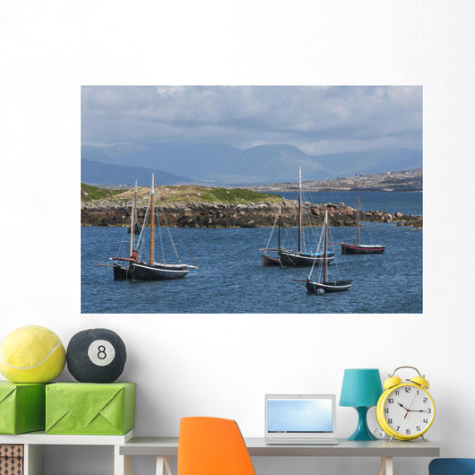 Historic sailing boats Wall Mural
