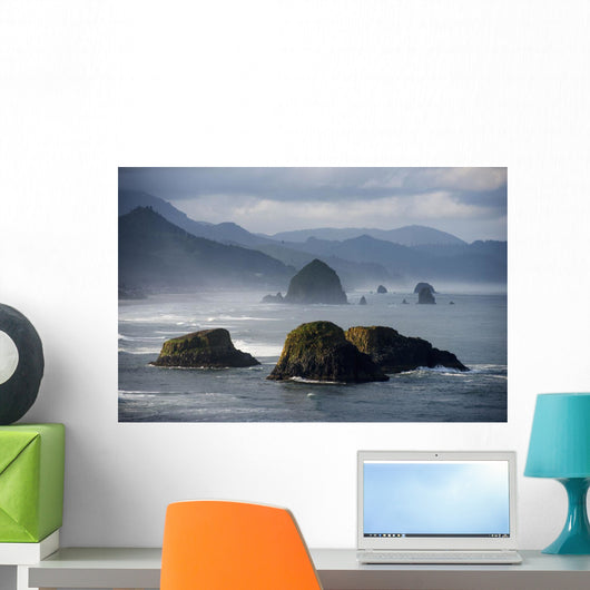 Spectacular coastal scenery is found at Ecola State Park Wall Mural