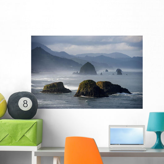 Spectacular coastal scenery is found at Ecola State Park Wall Mural