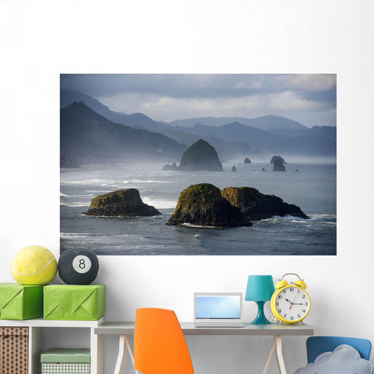 Spectacular coastal scenery is found at Ecola State Park Wall Mural