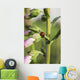 A Ladybug Beetle rests on Foxglove Wall Mural