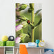 A Ladybug Beetle rests on Foxglove Wall Mural