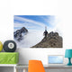 Backcountry skier on West Twin Peak near Eklutna Wall Mural