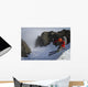 Backcountry skier on West Twin Peak near Eklutna Wall Mural