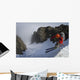 Backcountry skier on West Twin Peak near Eklutna Wall Mural