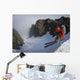 Backcountry skier on West Twin Peak near Eklutna Wall Mural