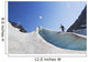 Backcountry skier above the Eklutna Glacier Wall Mural