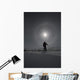 Man snowshoeing Wall Mural