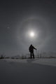 Man snowshoeing Wall Mural