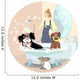 Girl Grooming Dogs Wall Decal