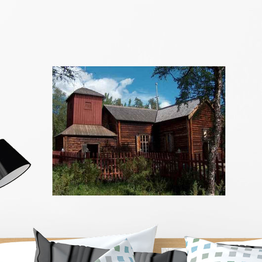 Holzkirche Von Pjelpajarvi Am Wall Decal