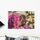 Honeybee on a dark pink Sedum flower Wall Mural