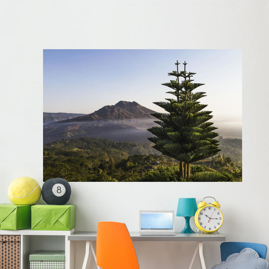 Panoramic view of Mount Batur from Kintamani, Bali, Indonesia Wall Mural