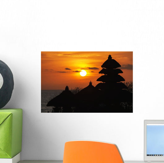 Tanah Lot Temple at sunset, Bali, Indonesia Wall Mural