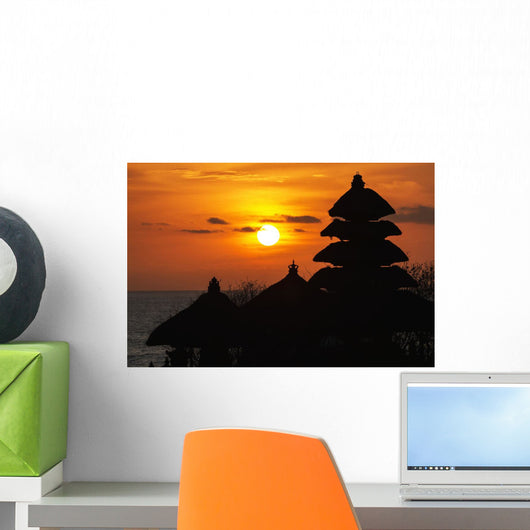 Tanah Lot Temple at sunset, Bali, Indonesia Wall Mural