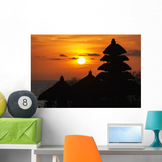 Tanah Lot Temple at sunset, Bali, Indonesia Wall Mural