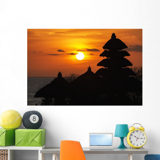 Tanah Lot Temple at sunset, Bali, Indonesia Wall Mural