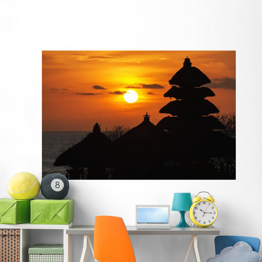 Tanah Lot Temple at sunset, Bali, Indonesia Wall Mural