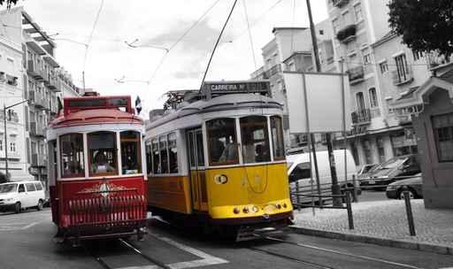 Old-time Tramway Lisbon Wall Decal