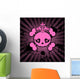 Cute Skull With Crown Wall Mural