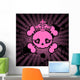Cute Skull With Crown Wall Mural