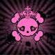 Cute Skull With Crown Wall Mural