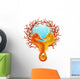 Seahorse love frame Wall Decal