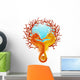 Seahorse love frame Wall Decal