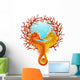 Seahorse love frame Wall Decal