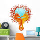 Seahorse love frame Wall Decal