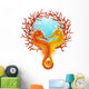 Seahorse love frame Wall Decal