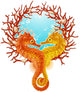 Seahorse love frame Wall Decal