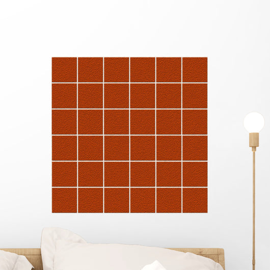 Seamless Orange Tiles with Wall Decal