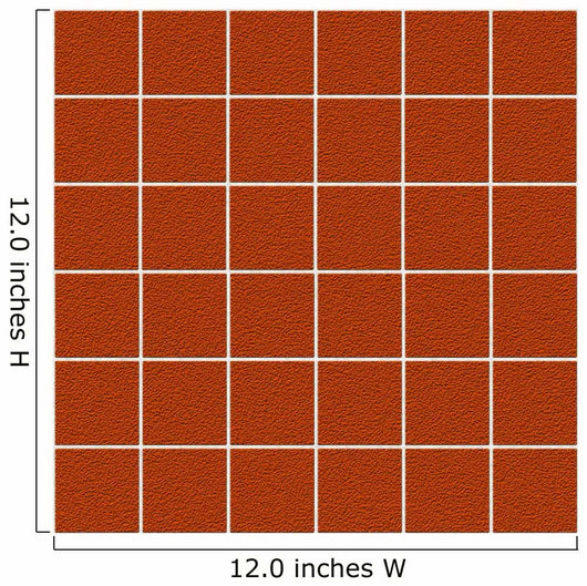Seamless Orange Tiles with Wall Decal