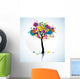 Colorful blot tree Wall Decal