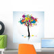 Colorful blot tree Wall Decal