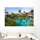 Tropical resort swimming pool Wall Mural