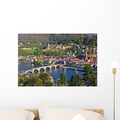 Heidelberg Spring Germany Wall Mural shown on a wall