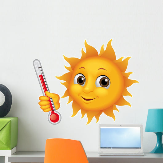 happy sun thermometer Wall Decal
