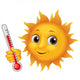 happy sun thermometer Wall Decal