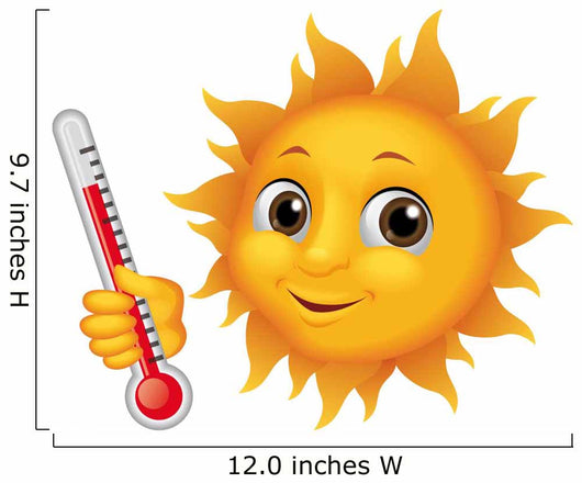 happy sun thermometer Wall Decal