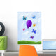 Butterflies and Purple Balloon Wall Decal