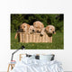 Labrador Puppies in Basket Wall Mural