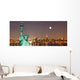 The Statue of Liberty and New York City skylines Wall Mural