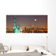 The Statue of Liberty and New York City skylines Wall Mural