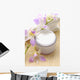 Spa essentials on bamboo mat Wall Mural