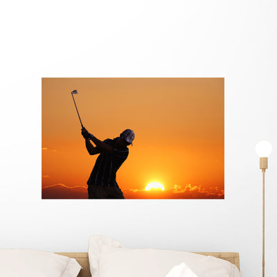 Golf shown on a wall