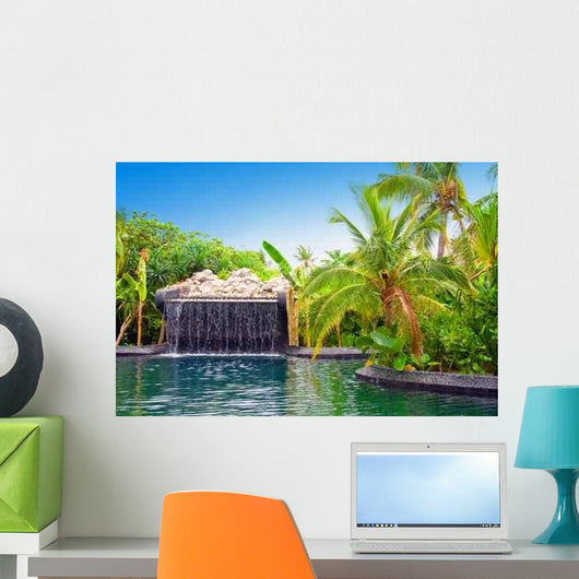 Maldives Pool with Small Wall Decal