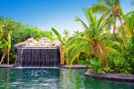 Maldives Pool with Small Wall Decal
