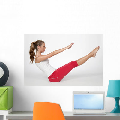 Yoga-pilates Wall Mural shown on a wall